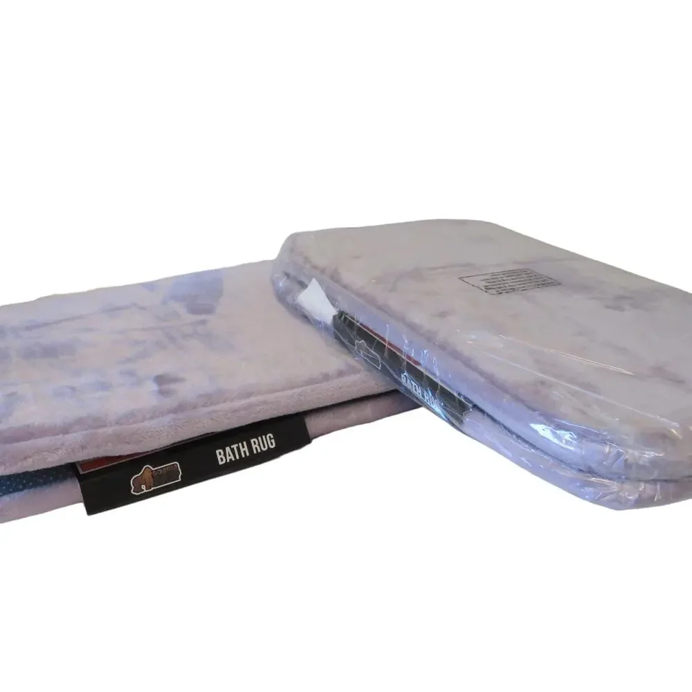 2 New Memory Foam Bath Mats Rug 24 x17 - Lilac, Lavender Purple Soft